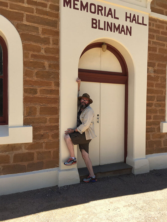 David posing at Blinman Memorial Hall