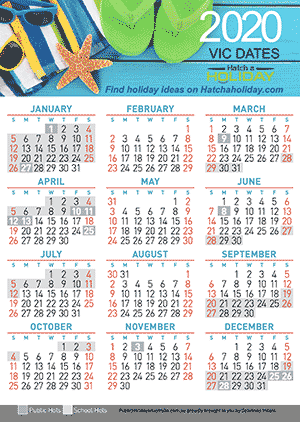 holidays calendar school vic victoria 2021 australia term holiday victorian dates pdf templates